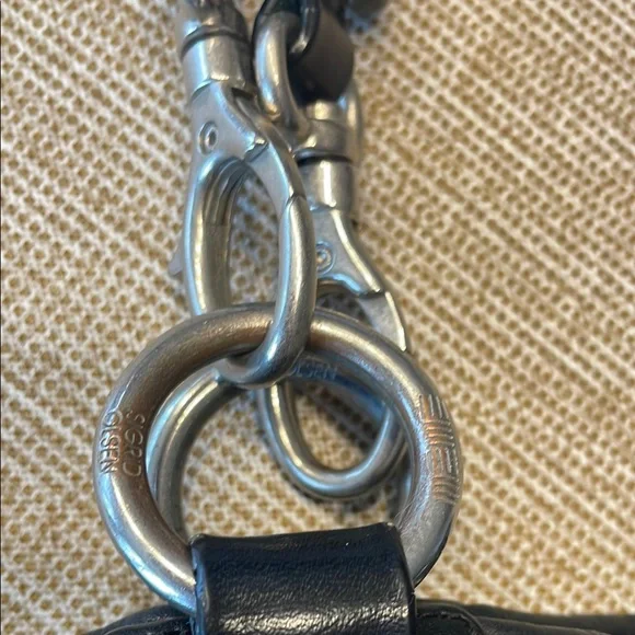 Sigrid Olsen Black Studded Leather Tote Bag Fully Lined - Picture 4 of 12